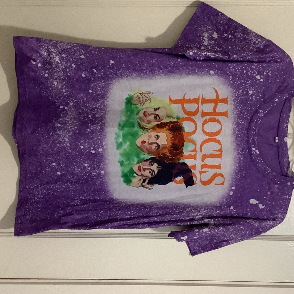 Hocus Pocus Large Halloween Purple T-Shirt